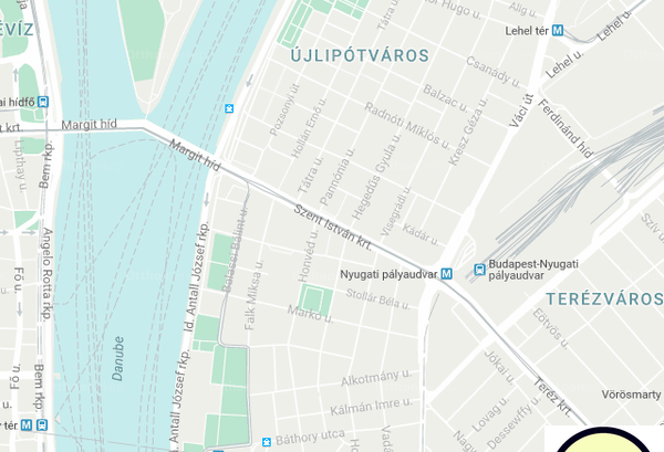 Budapest kiadó lakás Lipótvárosban a Szent István téren, 86 négyzetméteres