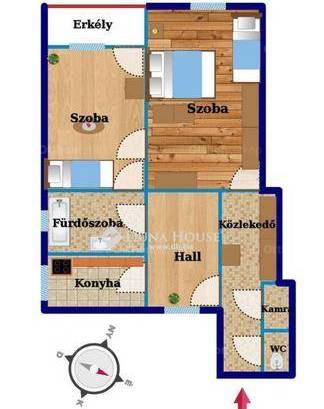 Győri lakás eladó, 62 négyzetméteres, 2 szobás