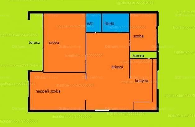Nyíregyházai eladó lakás, 2+1 szobás, 70 négyzetméteres