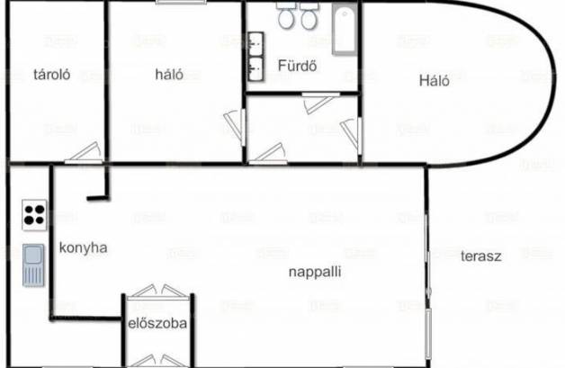 Eladó lakás Budaörs a Szabadság úton, 1+2 szobás