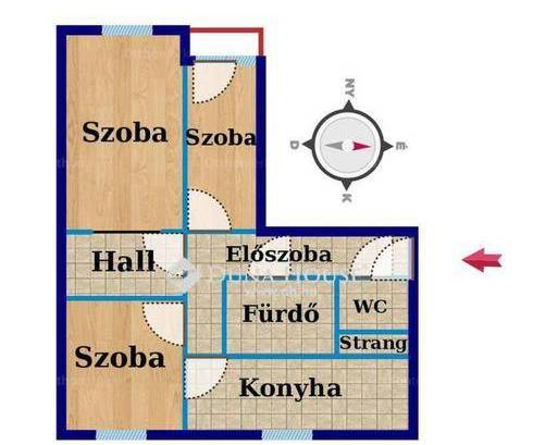Székesfehérvári eladó lakás, 1+2 szobás, 62 négyzetméteres