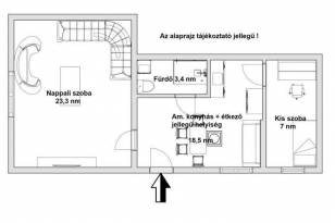 Budapesti családi ház eladó, 53 négyzetméteres, 2+1 szobás