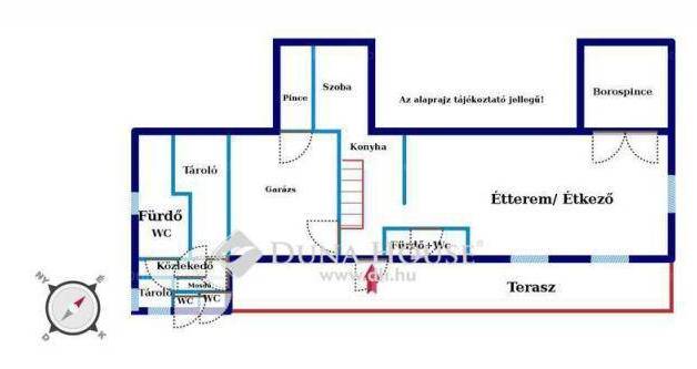 Nyergesújfalui eladó családi ház, 1 szobás, 240 négyzetméteres
