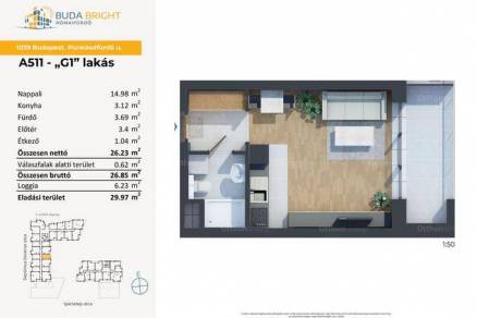 Eladó lakás Budapest, Csillaghegy, Pünkösdfürdő utca, 46., új építésű