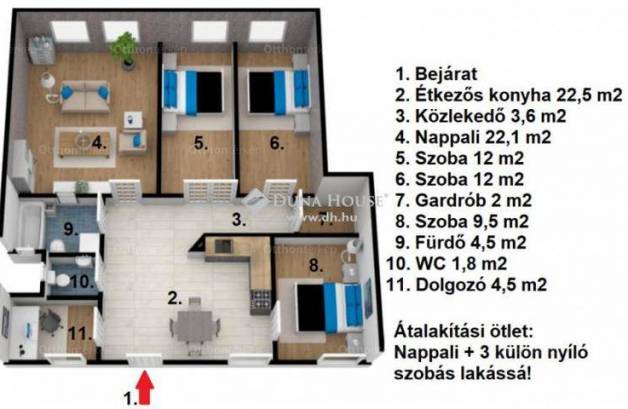 Eladó 2+2 szobás lakás Angyalföldön, Budapest, Jász utca