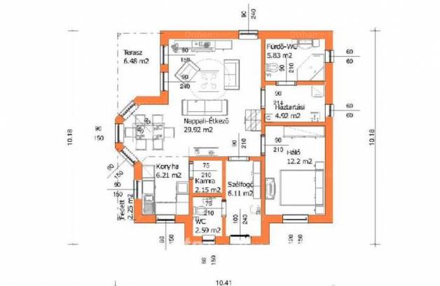 Csajági új építésű családi ház eladó, 80 négyzetméteres, 2 szobás
