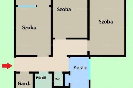 Budapesti eladó lakás, 3 szobás, 66 négyzetméteres