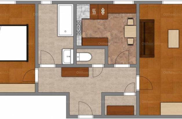 Kalocsai lakás kiadó, 57 négyzetméteres, 2 szobás