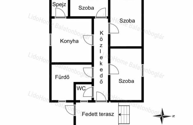 Fonyódi családi ház eladó, 88 négyzetméteres, 3 szobás