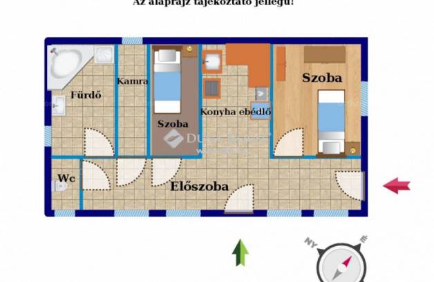 Iváncsai családi ház eladó, 90 négyzetméteres, 2 szobás