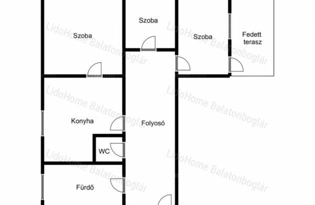 Balatonboglári lakás eladó, 67 négyzetméteres, 3 szobás