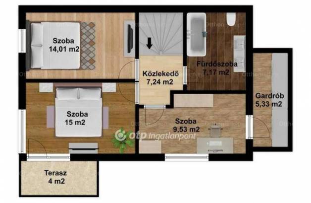 Budapesti sorház eladó, Kossuthfalva, 3+1 szobás