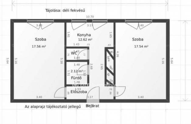 Budaörsi lakás eladó, 50 négyzetméteres, 2 szobás