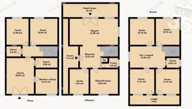 Kecskeméti családi ház eladó, 226 négyzetméteres, 7 szobás