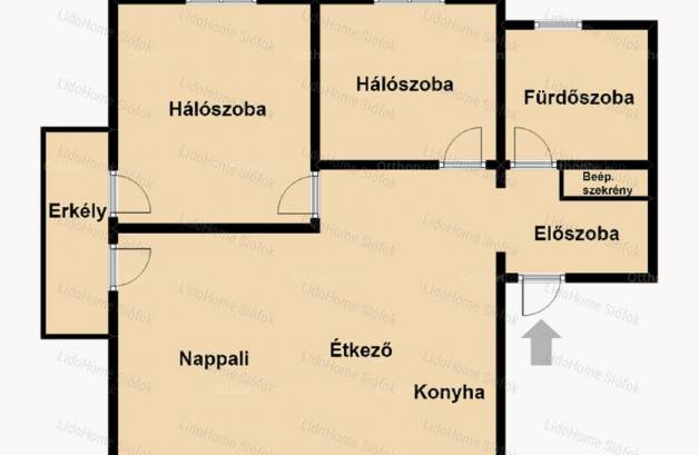 Eladó 3 szobás lakás Balatonföldvár
