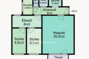 Budapest eladó lakás József Attila-lakótelepen az Ifjúmunkás utcában, 57 négyzetméteres