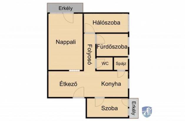Eladó lakás, Siófok, 2+1 szobás