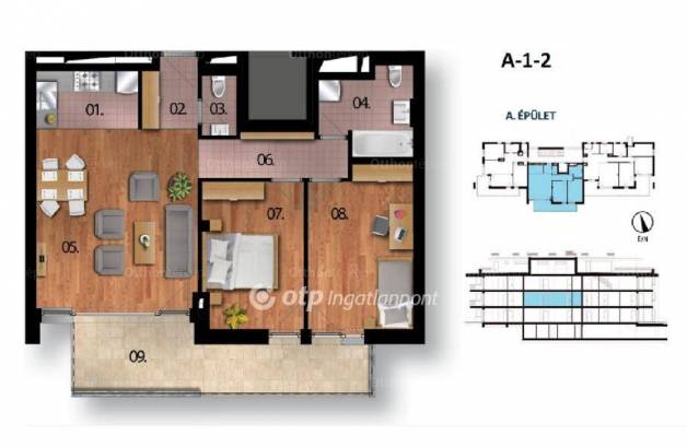 Új Építésű eladó lakás, Budapest, Péterhegyen, 69 négyzetméteres