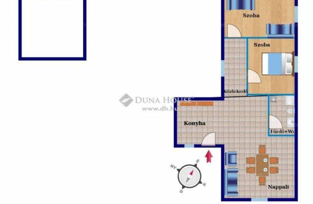 Balatonszabadi családi ház eladó, 80 négyzetméteres, 3 szobás