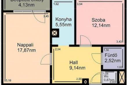 Budaörsi lakás eladó, 51 négyzetméteres, 2 szobás