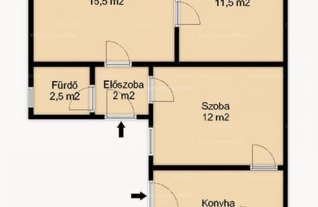 Budapesti családi ház eladó, 55 négyzetméteres, 3 szobás