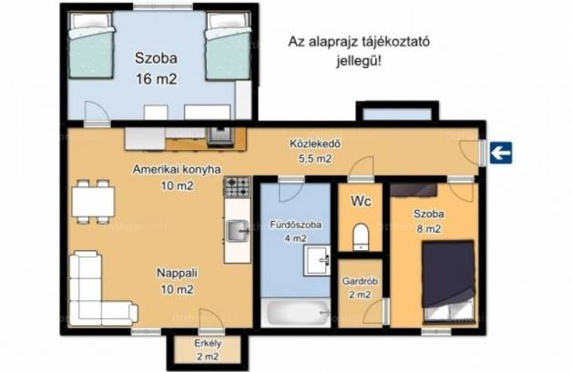 Szegedi eladó lakás, 3 szobás, 54 négyzetméteres