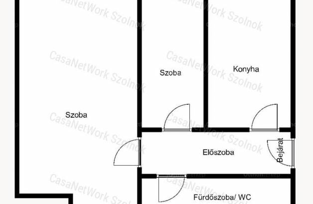 Szolnoki lakás eladó, 43 négyzetméteres, 1+1 szobás