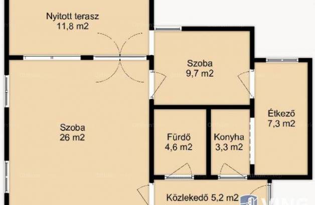 Budapesti lakás kiadó, 63 négyzetméteres, 2 szobás