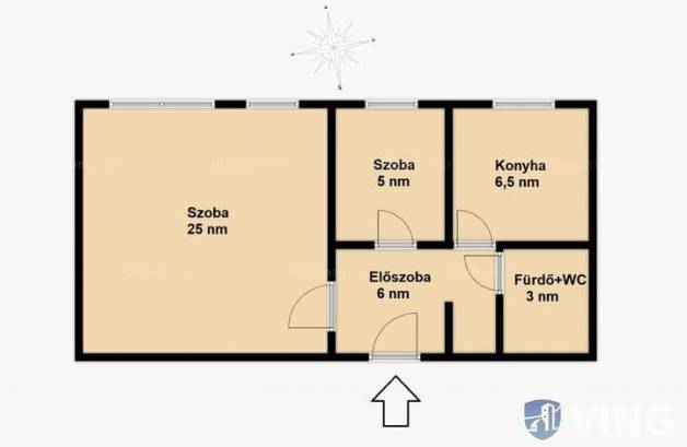 Székesfehérvári eladó lakás, 1+1 szobás, 42 négyzetméteres