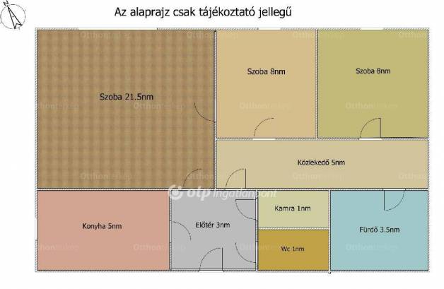 Budapesti eladó lakás, 3 szobás, 56 négyzetméteres
