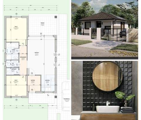 Új Építésű eladó családi ház Gencsapáti, 1+2 szobás