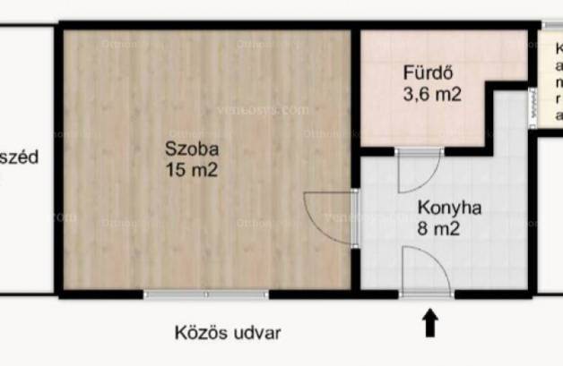Budapesti lakás eladó, 28 négyzetméteres, 1 szobás