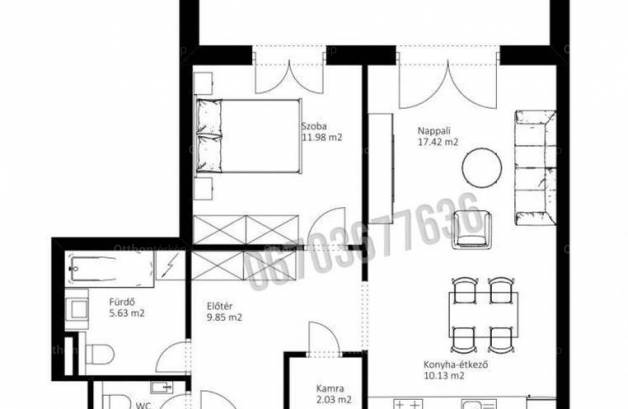 Tata új építésű lakás eladó, 2 szobás