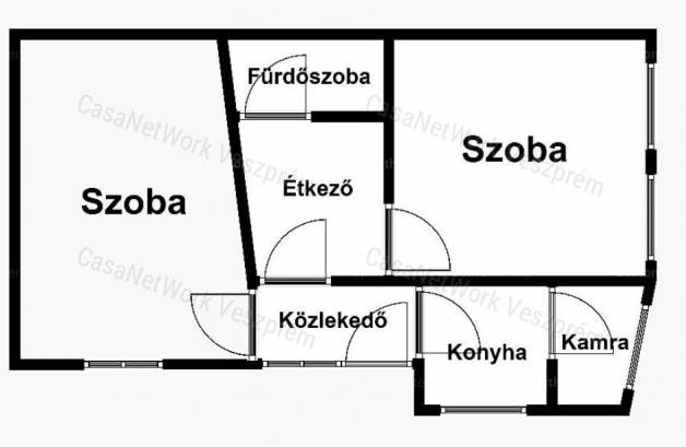 Veszprémi eladó családi ház, 2 szobás, 65 négyzetméteres