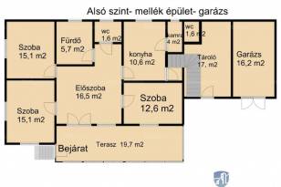 Családi ház eladó Nemesvámos, 120 négyzetméteres