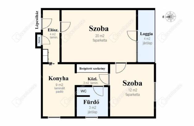 Miskolci lakás eladó, 56 négyzetméteres, 2 szobás