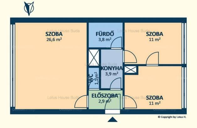 Budapest lakás kiadó, Zöldmálon, 3 szobás