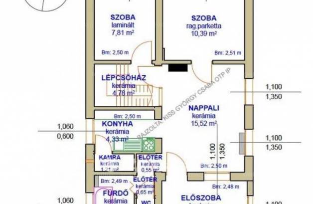 Tiszacsegei eladó családi ház, 4 szobás, 90 négyzetméteres
