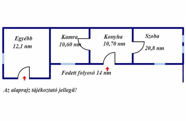 Tarnaörsi eladó családi ház, 1 szobás, 68 négyzetméteres