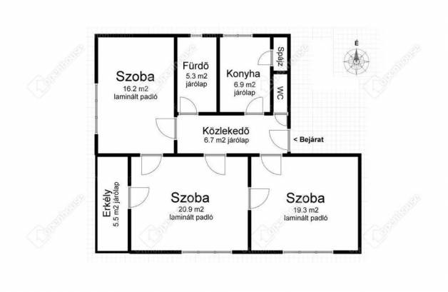 Miskolci lakás kiadó, 81 négyzetméteres, 3 szobás