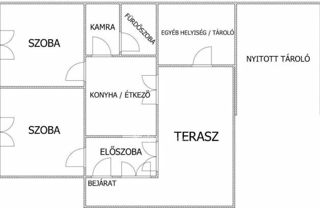 Recski családi ház eladó, 60 négyzetméteres, 2 szobás