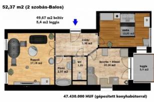 Eladó lakás Monor, 2 szobás, új építésű