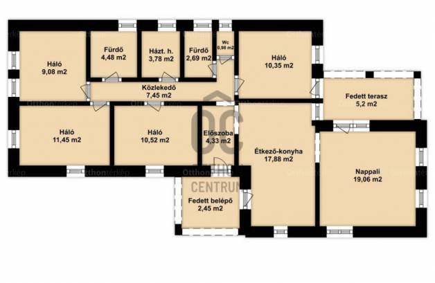 Úrhidai eladó családi ház, 5 szobás, 104 négyzetméteres