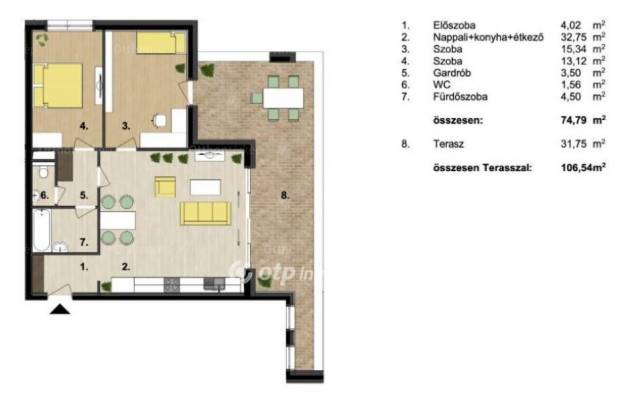 Balatonkenese új építésű lakás eladó, 3 szobás
