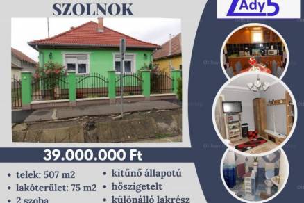 Szolnoki családi ház eladó, 78 négyzetméteres, 2 szobás