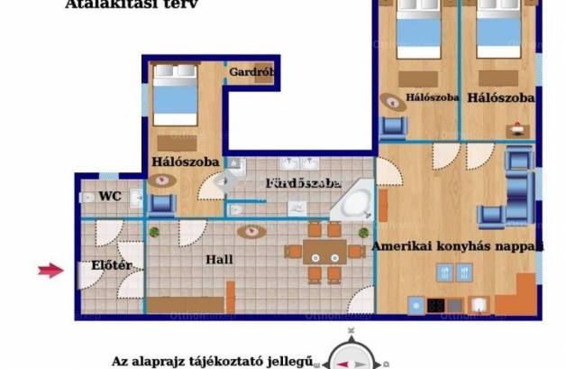 Budapest 2 szobás lakás eladó, Terézvárosban
