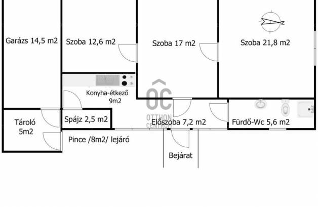 Szekszárdi eladó családi ház, 3 szobás, 75 négyzetméteres