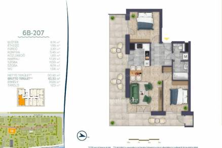 Eladó új építésű lakás Óbudán, III. kerület, 1+2 szobás