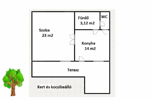 Eladó lakás, Budafok, Budapest, 1 szobás