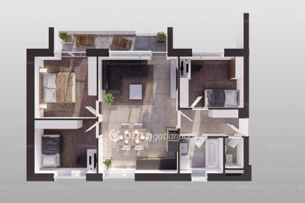 Eladó új építésű lakás, Budapest, Budafok, 3+1 szobás